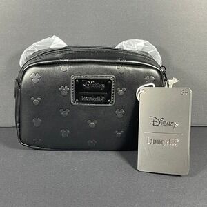 Loungefly Disney Mickey Mouse Figural Black Cosmetic Bag — BoxLunch Exclusive‎